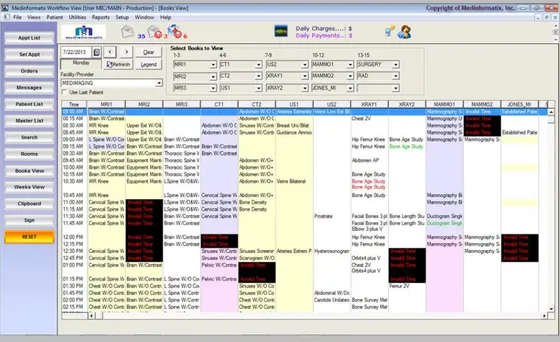 Screenshot MedInformatix RIS