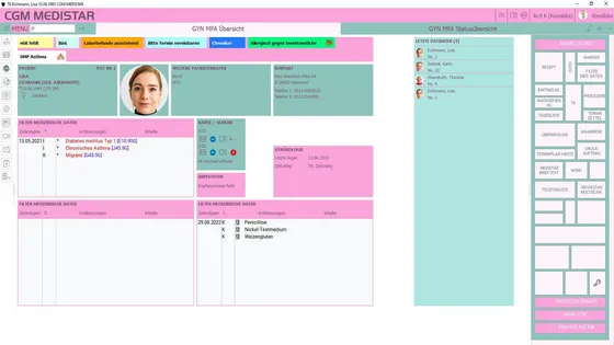 Screenshot CGM Medistar
