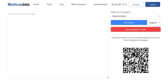 Screenshot MedicusData (LLM Systems GmbH)