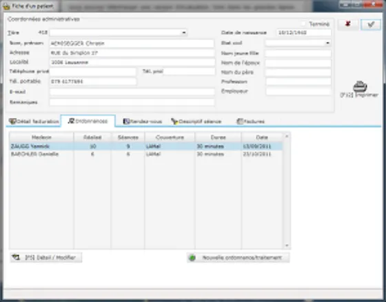 Screenshot Physio Manager
